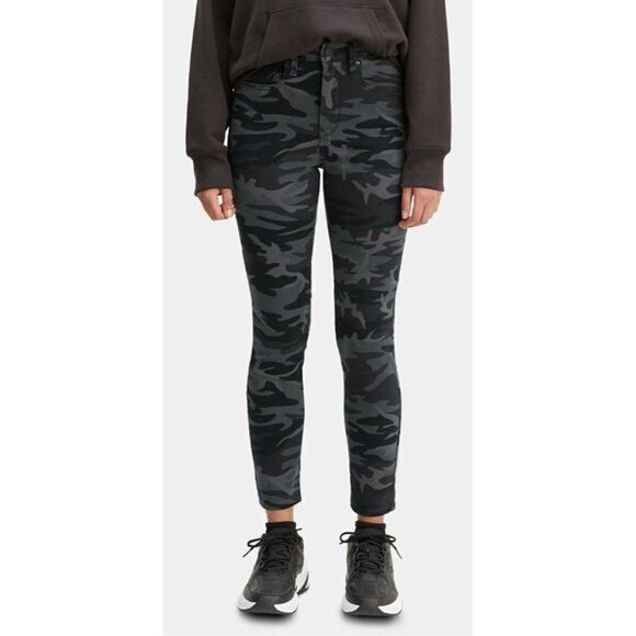 Levi's 721 Skinny Ankle Jeans‎ 26 Gray Camo Women's High-Rise Stretchy NEW - Picture 9 of 14